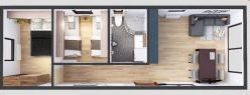 husbil OPTIMA 3,5x10 35m2 visualisering